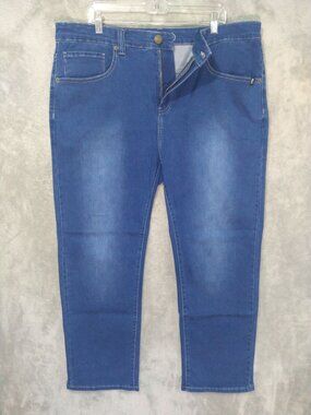 Born Primitive Jeans Mens 42x30 Blue Denim Athletic Fit Ultra Stretch High Rise